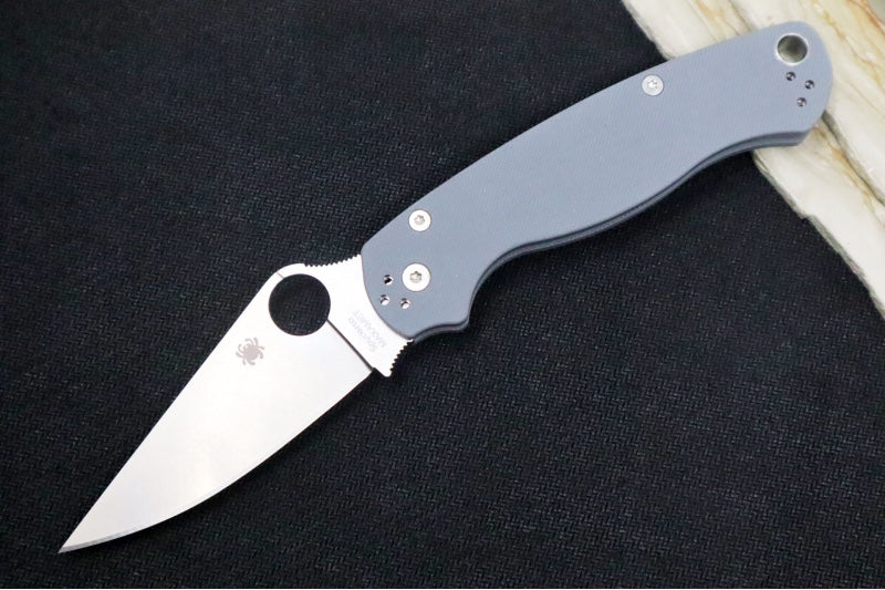 Spyderco Paramilitary 2 - Gray G10 / Satin Maxamet Blade - C81GPDGY2 - Northwest Knives