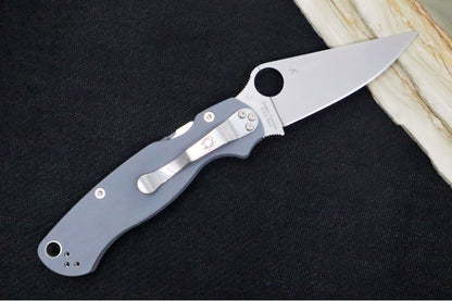 Spyderco Paramilitary 2 - Gray G10 / Satin Maxamet Blade - C81GPDGY2