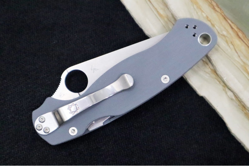 Spyderco Paramilitary 2 - Gray G10 / Satin Maxamet Blade - C81GPDGY2