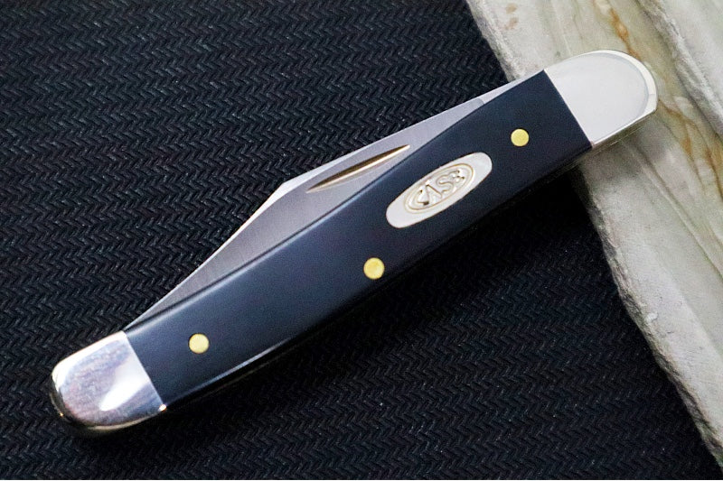 Garage Sale Case Medium Jack - Black Smooth Synthetic Handle / Satin Stainless Blades 00220 - Northwest Knives