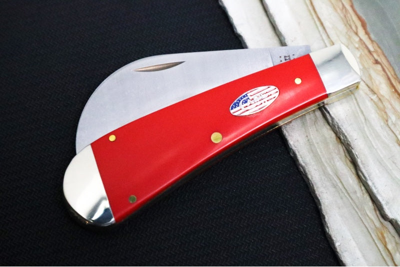 Garage Sale Case American Workman - Red Synthetic Handle / Satin Hawkbill Stainless Blades 13456 - Northwest Knives