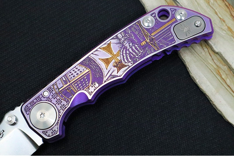 Spartan Blades HARSEY Titanium Folder 2026 Special Edition Templar - Drop Point Blade / Stonewashed Finish / CPM-Magnacut Steel / "Templar" Anodized Handle SF5 TEMP - Northwest Knives
