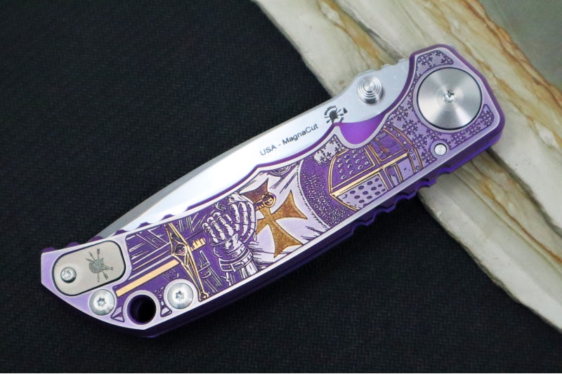 Spartan Blades HARSEY Titanium Folder 2026 Special Edition Templar - Drop Point Blade / Stonewashed Finish / CPM-Magnacut Steel / "Templar" Anodized Handle SF5 TEMP - Northwest Knives