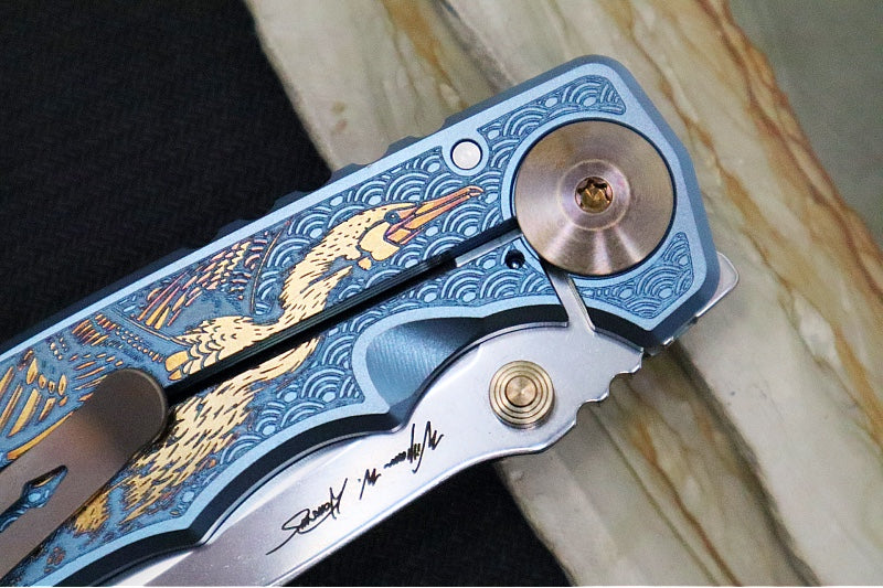 Spartan Blades HARSEY Titanium Folder 2026 Special Edition Sea Raven - Drop Point Blade / Stonewashed Finish / CPM-Magnacut Steel / "Raven" Anodized Handle SF5 SRAV - Northwest Knives