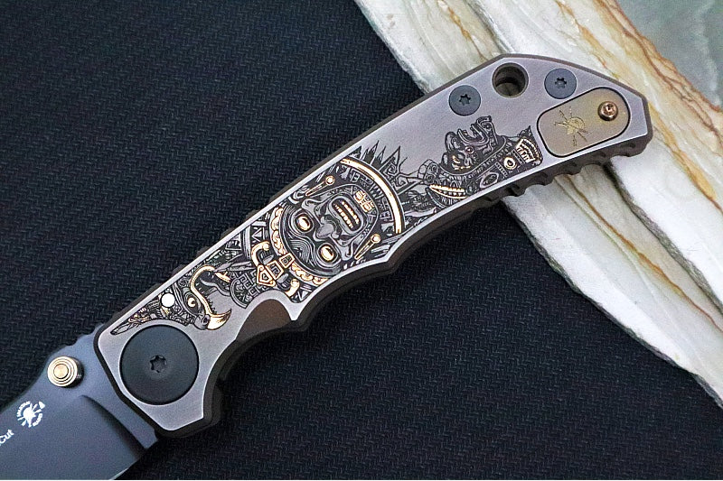 Spartan Blades HARSEY Titanium Folder 2026 Special Edition Aztec - Drop Point Blade / Stonewashed Finish / CPM-Magnacut Steel / "Aztec" Anodized Handle SF5 Aztc - Northwest Knives