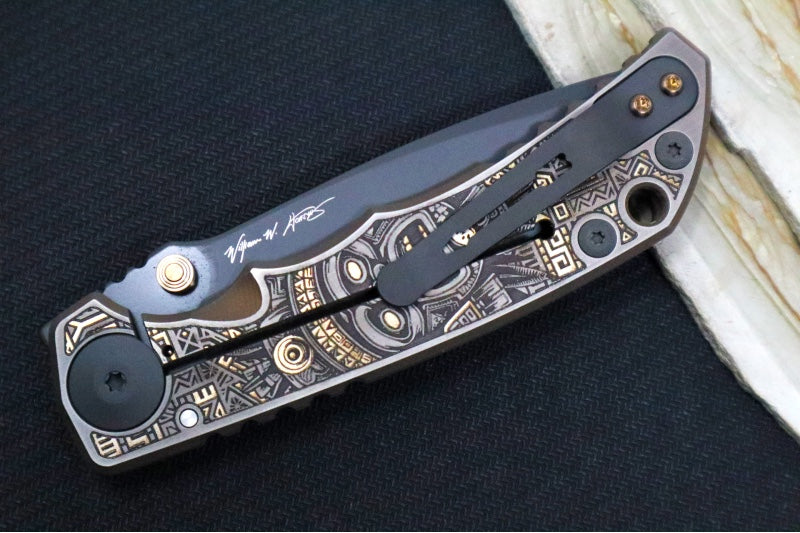 Spartan Blades HARSEY Titanium Folder 2026 Special Edition Aztec - Drop Point Blade / Stonewashed Finish / CPM-Magnacut Steel / "Aztec" Anodized Handle SF5 Aztc - Northwest Knives