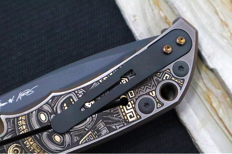 Spartan Blades HARSEY Titanium Folder 2026 Special Edition Aztec - Drop Point Blade / Stonewashed Finish / CPM-Magnacut Steel / "Aztec" Anodized Handle SF5 Aztc - Northwest Knives