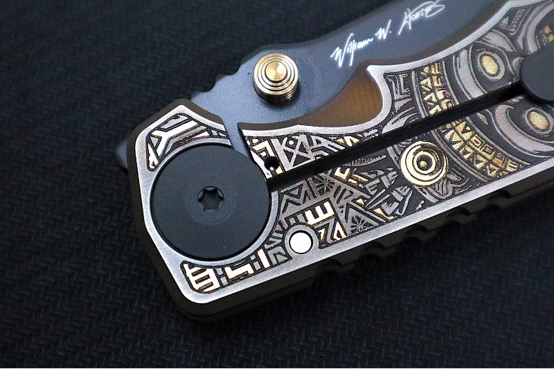 Spartan Blades HARSEY Titanium Folder 2026 Special Edition Aztec - Drop Point Blade / Stonewashed Finish / CPM-Magnacut Steel / "Aztec" Anodized Handle SF5 Aztc - Northwest Knives