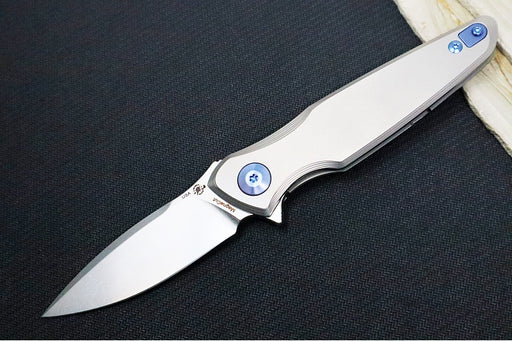 Spartan Blades Pandia Flipper - Spear Point Blade / CPM-Magnacut Steel / Titanium Handle & Blue Anodized Accents SF16SWBL - Northwest Knives