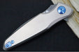 Spartan Blades Pandia Flipper - Spear Point Blade / Damascus Steel / Titanium Handle & Blue Anodized Accents SF16DMBL - Northwest Knives
