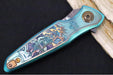 Spartan Blades Pandia Flipper Custom Five Rings Project FIRE - Spear Point Blade / Damascus Steel / Custom "Five Rings Project FIRE" Anodized Titanium Handle SF16CUSTOMDAMASCUS - Northwest Knives
