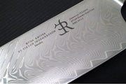 Ryda Knives ST-650 7" Nakiri - 73 Layers High Carbon Damascus Steel - Stabilized Figured Olive Wood Handle - Made in Sweden - Northwest Knives