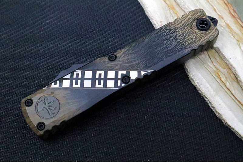 Microtech Ultratech Signature Series Wookie Gen IV OTF - "Wookie" Brown Cerakote Finish / Drop Point Single Edge Blade / "Wookie" Cerakoted Aluminum Handle 11214-1WK - Northwest Knives