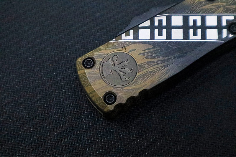 Microtech Ultratech Signature Series Wookie Gen IV OTF - "Wookie" Brown Cerakote Finish / Drop Point Single Edge Blade / "Wookie" Cerakoted Aluminum Handle 11214-1WK - Northwest Knives