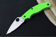 Spyderco UK Penknife Salt - Green FRN Handle / Leaf Shaped Blade with Serrations / LC200N Steel C94SGR - Northwest Knives