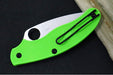 Spyderco UK Penknife Salt - Green FRN Handle / Leaf Shaped Blade with Serrations / LC200N Steel C94SGR - Northwest Knives