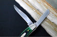 Garage Sale Case Medium Stockman - Pocket Worn Bermuda Green Bone Peach Sid Jig Handle / 3 Satin Stainless Blades 09721 - Northwest Knives