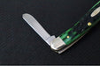 Garage Sale Case Medium Stockman - Pocket Worn Bermuda Green Bone Peach Sid Jig Handle / 3 Satin Stainless Blades 09721 - Northwest Knives
