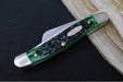 Garage Sale Case Medium Stockman - Pocket Worn Bermuda Green Bone Peach Sid Jig Handle / 3 Satin Stainless Blades 09721 - Northwest Knives