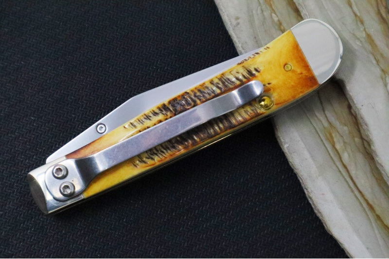 Garage Sale Case Knives Kickstart Trapperlock 6.5 Bonestag - Tru-Sharp Stainless Steel / Bone Stag Handle 65315 - Northwest Knives