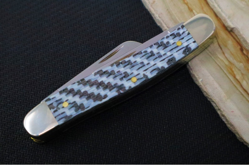 Garage Sale Case Knives Medium Stockman - Tru-Sharp Stainless Steel / Black & White Fiber Weave 38923 - Northwest Knives