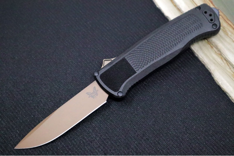 Benchmade 5371FE Shootout OTF - Flat Earth PVD Finish / Drop Point / Graphite Black CF-Elite Handle - Northwest Knives