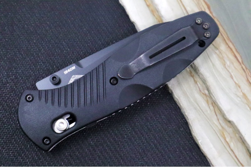 Benchmade 583SBK Barrage Assisted Open - Black Finish / Tanto Blade with Serrates / Black Valox Handle - Northwest Knives