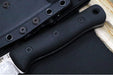 Reiff Knives F4 GEN2 Fixed Blade - Textured Black Canvas Micarta Handle / CPM-3V Steel / Stonewashed Drop Point Blade / Black Kydex Sheath - Northwest Knives