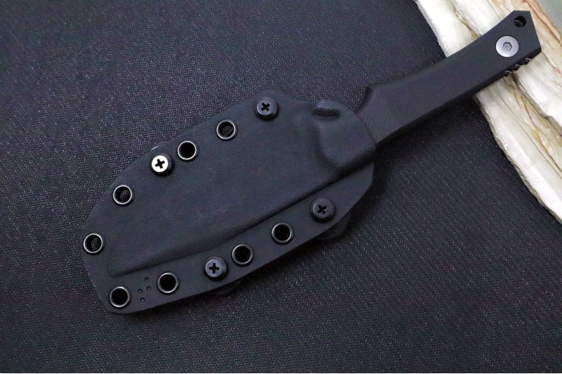 Tactile Turn Osprey Fixed Blade - Stonewashed Clip Point Blade / CPM-Magnacut Steel / Black Richlite Micarta Handle / Black Bolteron Sheath