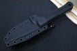 Reiff Knives F4 GEN2 Fixed Blade - Textured Black Canvas Micarta Handle / CPM-3V Steel / Stonewashed Drop Point Blade / Black Kydex Sheath - Northwest Knives