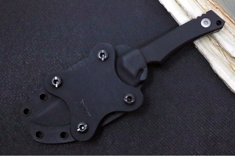 Tactile Turn Osprey Fixed Blade - Stonewashed Clip Point Blade / CPM-Magnacut Steel / Black Richlite Micarta Handle / Black Bolteron Sheath