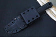 Reiff Knives F4 GEN2 Fixed Blade - Textured Black Canvas Micarta Handle / CPM-3V Steel / Stonewashed Drop Point Blade / Black Kydex Sheath - Northwest Knives