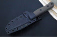Reiff Knives F4 GEN2 Fixed Blade - Textured Green Canvas Micarta Handle / CPM-3V Steel / Stonewashed Drop Point Blade / Black Kydex Sheath - Northwest Knives