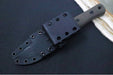 Reiff Knives F4 GEN2 Fixed Blade - Textured Green Canvas Micarta Handle / CPM-3V Steel / Stonewashed Drop Point Blade / Black Kydex Sheath - Northwest Knives