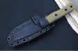 Reiff Knives F4 GEN2 Fixed Blade - Textured Green Canvas Micarta Handle / CPM-3V Steel / Black DLC Drop Point Blade / Black Kydex Sheath - Northwest Knives