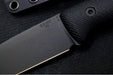 Reiff Knives F4 GEN2 Fixed Blade - Textured Black Canvas Micarta Handle / CPM-3V Steel / Black DLC Drop Point Blade / Black Kydex Sheath - Northwest Knives