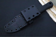 Reiff Knives F4 GEN2 Fixed Blade - Textured Black Canvas Micarta Handle / CPM-3V Steel / Black DLC Drop Point Blade / Black Kydex Sheath - Northwest Knives