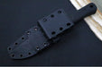 Reiff Knives F4 GEN2 Fixed Blade - Textured Black Canvas Micarta Handle / CPM-3V Steel / Black DLC Drop Point Blade / Black Kydex Sheath - Northwest Knives