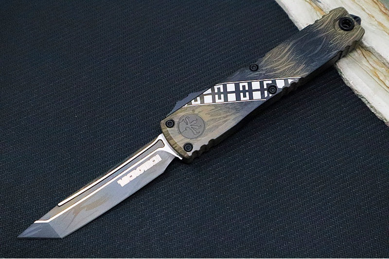 Microtech Ultratech Signature Series Wookie Gen IV OTF - "Wookie" Brown Cerakote Finish / Tanto Blade / "Wookie" Cerakoted Aluminum Handle 11234-1WK - Northwest Knives