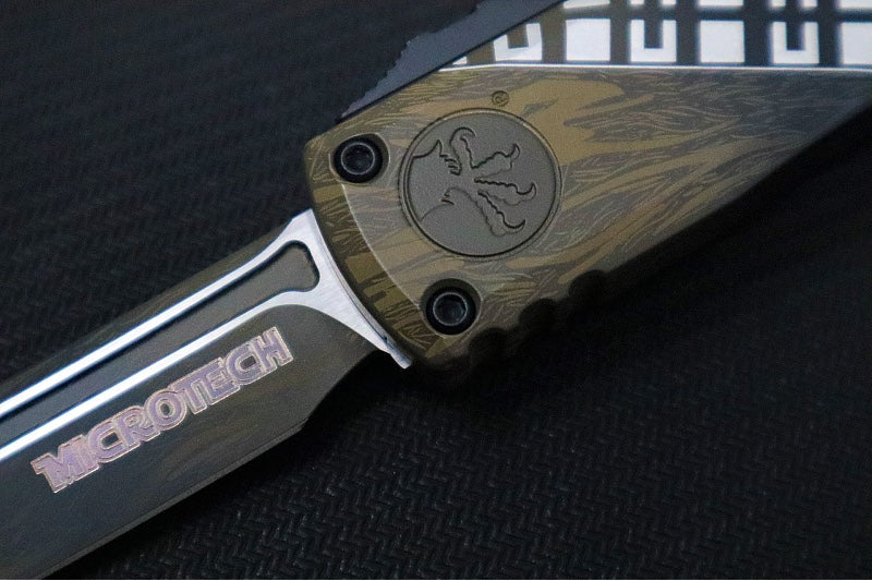 Microtech Ultratech Signature Series Wookie Gen IV OTF - "Wookie" Brown Cerakote Finish / Tanto Blade / "Wookie" Cerakoted Aluminum Handle 11234-1WK - Northwest Knives