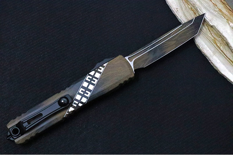 Microtech Ultratech Signature Series Wookie Gen IV OTF - "Wookie" Brown Cerakote Finish / Tanto Blade / "Wookie" Cerakoted Aluminum Handle 11234-1WK - Northwest Knives