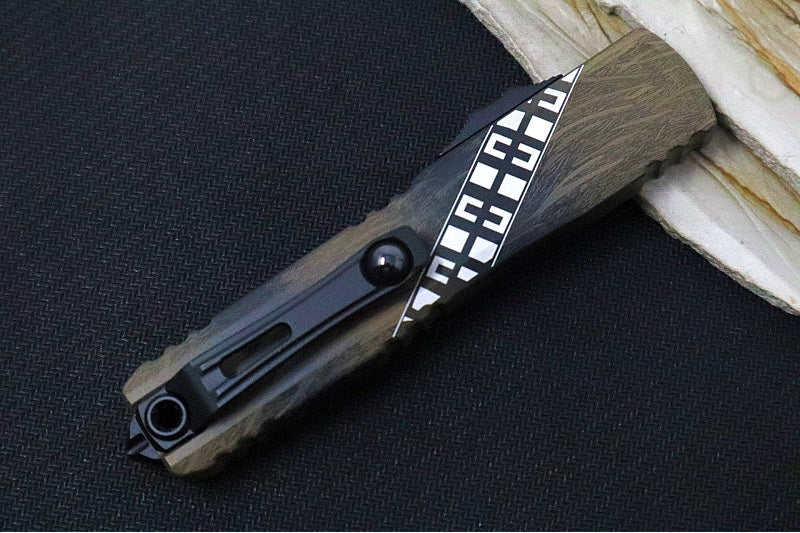 Microtech Ultratech Signature Series Wookie Gen IV OTF - "Wookie" Brown Cerakote Finish / Tanto Blade / "Wookie" Cerakoted Aluminum Handle 11234-1WK - Northwest Knives