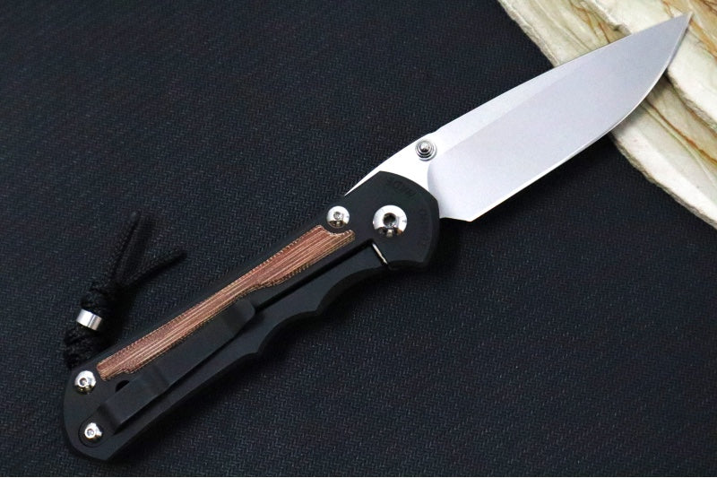 Chris Reeve Knives Large Inkosi NWK Exclusive - Drop Point Blade / Magnacut Steel / Armor Black Cerakote Handle / Natural Micarta / Black Lanyard with Bead LIN-1600 - Northwest Knives