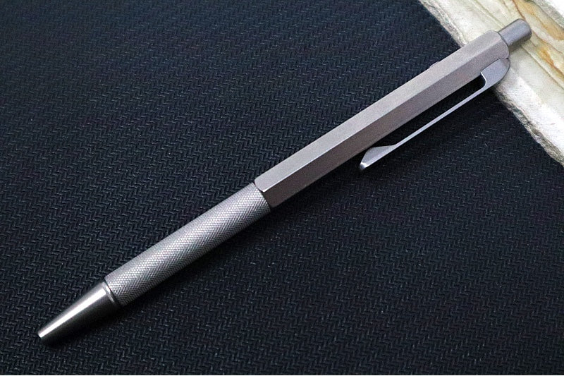 Tactile Turn Anso Standard Pen - Titanium Handle / Milled Titanium Clip - Northwest Knives