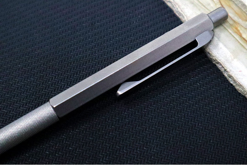 Tactile Turn Anso Standard Pen - Titanium Handle / Milled Titanium Clip - Northwest Knives