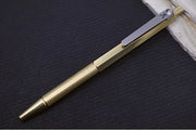 Tactile Turn Anso Standard Pen - Brass Handle / Milled Titanium Clip - Northwest Knives