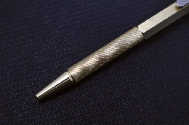 Tactile Turn Anso Standard Pen - Brass Handle / Milled Titanium Clip - Northwest Knives
