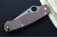 Spyderco Paramilitary 2 Lightweight SPRINT RUN - Brown FRN Handle / Satin Blade / CPM-15V Steel - C81PBN15V2 - Northwest Knives
