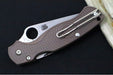 Spyderco Paramilitary 2 Lightweight SPRINT RUN - Brown FRN Handle / Satin Blade / CPM-15V Steel - C81PBN15V2 - Northwest Knives