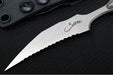 Microtech Marfione Select BEE Push Dagger - 440C Stonewashed Wharncliffe Serrated Blade / Stonewashed Titanium Handles / Blue Accents / Kydex IWB Sheath - Northwest Knives
